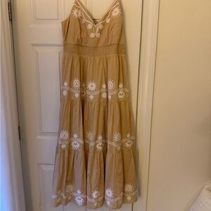 Lilly Pulitzer Tan and White Maxi Dress